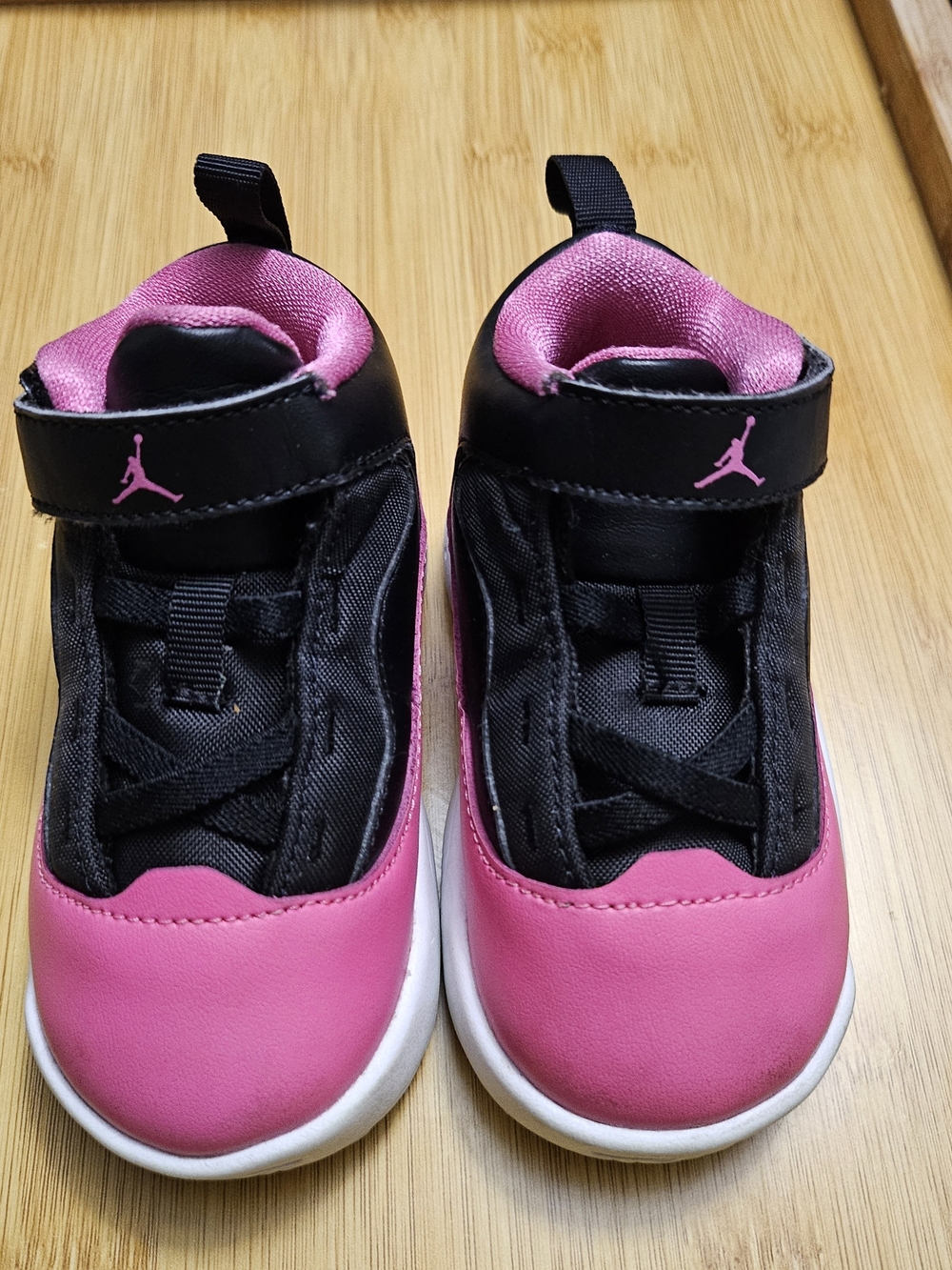 Jordan Kids' Pink and Black High-Top Sneakers